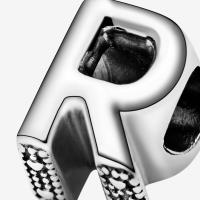Charm de Pandora Letra R - Charm de plata de primera ley con la Inicial R - details 6