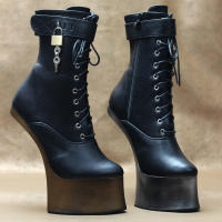 Botas De Plataforma Con Tacón Alto De 7 Pulgadas JIALUOWEI Para Mujer Ponyplay Ankle Bootfetish Talla 36-46 Envío Rápido - details 4