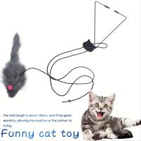 Juguete Interactivo Y Estimulante Para Gatos Con Varita Retráctil Y Diseño De Dibujos Animados Juguetes Para Mascotas Adecuado Para Razas Medianas - details 2