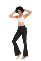 Pantalones De Yoga Para Mujer Con Cintura Alta Y Pierna Flare Cross over Leggings De Piso Ancho Para Gimnasio Y Ropa Casual - details 3
