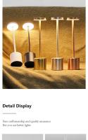 Lámpara De Noche LED Recargable Con Toque Luz Ambiental Creativa Para Mesa Iluminación Exterior Decorativa Moderna USB - details 0