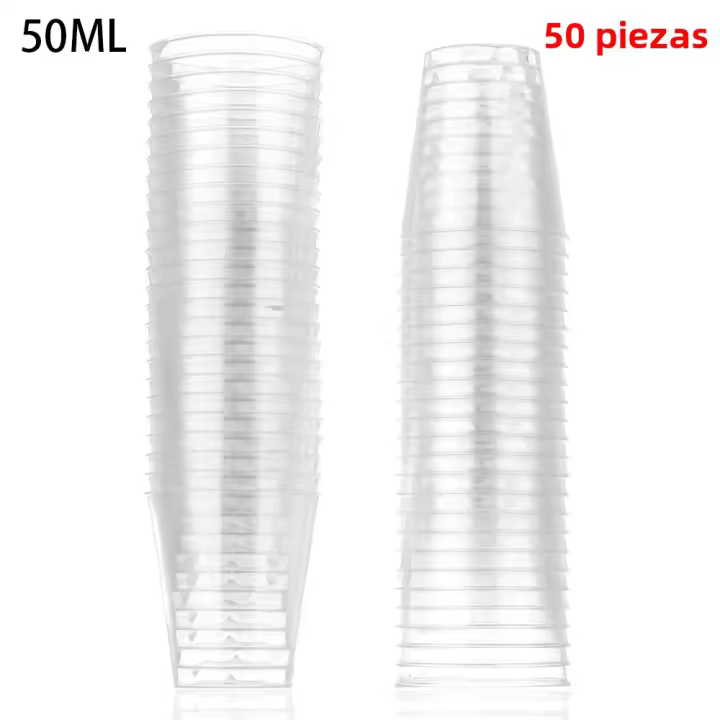 Vasos De Plástico Reutilizables Redondos 30/50X Copas Para Postres Descartables Bebidas Para Mercado Al Por Menor - 1
