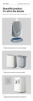 Juego De Cepillo Y Soporte Para Inodoro Con Cabeza Flexible Y Cerdas De Silicona Tamaño Compacto Para Almacenamiento Para Baño - details 8