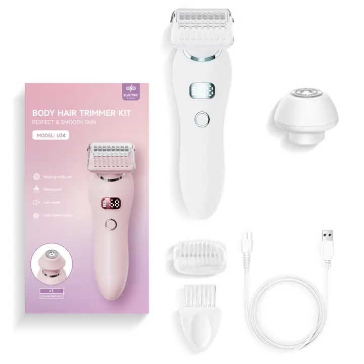 Nueva afeitadora de partes privadas dos en uno, instrumento de corte y afeitado de vello para mujeres, depiladora eléctrica - 1