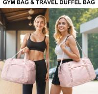 Bolsa de viaje deportiva para mujer, bolso de mano con compartimento para zapatos y bolsa impermeable para yoga. - details 6
