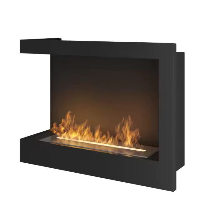 SimpleFire Corner 600 Izquierda con Vidrio Chimenea de Bioetanol empotrada - 1
