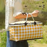 Cesta de picnic familiar con aislamiento térmico, 28 l, portátil, impermeable, plegable, con asa de aluminio. - details 1