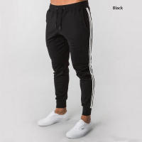 Pantalones De Correr Gris Para Hombre Musculares Suaves De Algodón Con Cierre De Cordón Pantalones De Gym Para Levantamiento De Peso - details 13