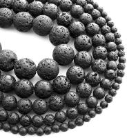 Talares De Lava Natural Grade a En Tamaños 4/6/8/10/12mm Para Fabricación De Joyas Negros Redondos Volcánicos Para DIY Pulseras Y Aretes - details 2
