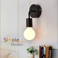 Lámpara De Pared LED Minimalista Moderna En Negro Y Blanco Para Dormitorio Sala De Estar Creativa Luz De Fondo Para Pasillo Y Cocina - details 0