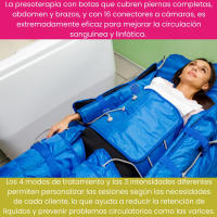 MISTIK  Máquina de Presoterapia Profesional Botas de Masaje Linfático Piernas Abdomen y Brazos Tratamiento de Celulitis Circulación Desintoxicación en Estética y Belleza Equipo Anticelulitico Complemento Cavitacion Radiofrecuencia Mistik Beauty Madrid - details 18