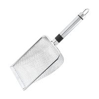 Escobilla De Arena Para Gatos De Acero Inoxidable Con Diseño De Agujeros Finos Herramienta Para Limpieza De Orina De Perros Y Conejos - details 0