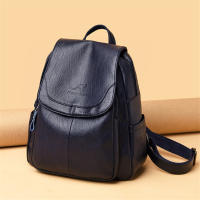 Mochila blanca de cuero para mujer, morral escolar de gran capacidad para viaje - details 6