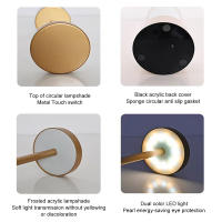 Lámpara De Mesa Clásica De Metal Recargable Por USB Luz Nocturna Sin Ajuste De Intensidad Táctil Decoración Para Hotel Y Bar 3 Niveles De Iluminación Para El Hogar - details 11