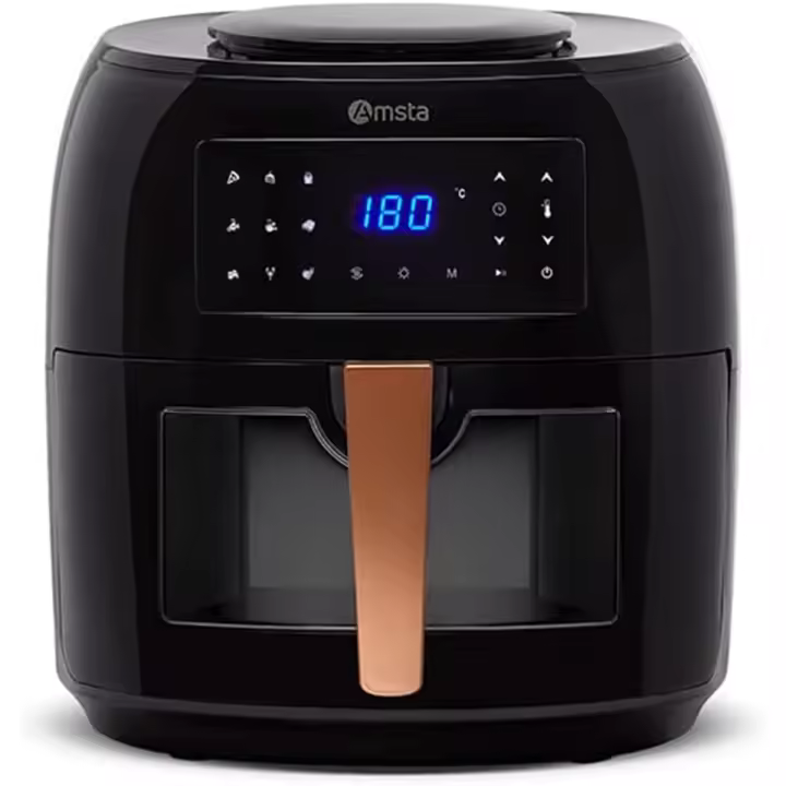 AMSTA Freidora de Aire Sin Aceite 7.5L  1800W  Panel Digital, 9 Programas, Ventana Transparente, Temporizador, Apagado Automático, Temperatura Ajustable - 1