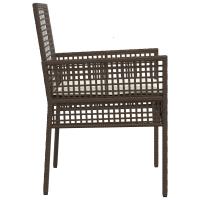 Sillas de Jardín vidaXL 2 pcs con Cojines Marrón Poliratán - details 4