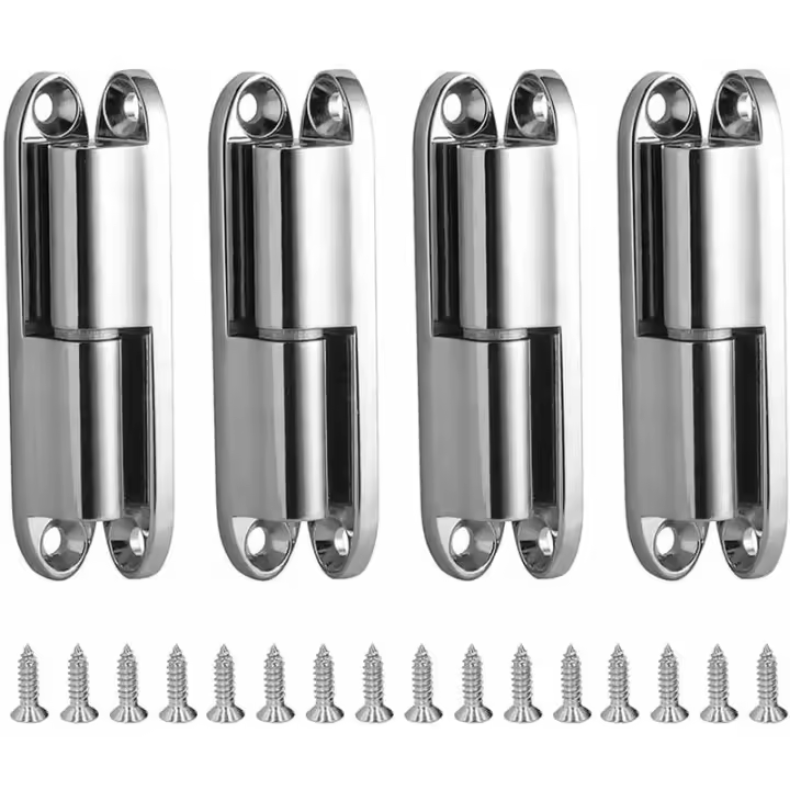 Bisagra de puerta de armario, 4 bisagras de puerta con tornillos 231-1 Bisagra de puerta extraíble de acero inoxidable, bisagras de puerta para - 1
