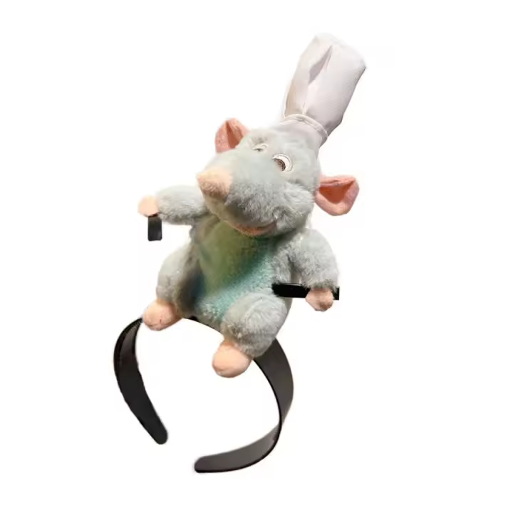 Diadema De Peluche Ratatouille Ratón Cabeza De Capybara Divertida Para Mujer Accesorio De Peluquería Decoración De Halloween - 1