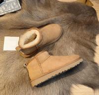 Botas De Nieve Para Mujer Invierno 2024 Diseño Retro De Cuero Suave Calientes Planas Con Tacón Bajo Color Sólido Botas De Outdoor Cómodas Y Cálidas - details 6