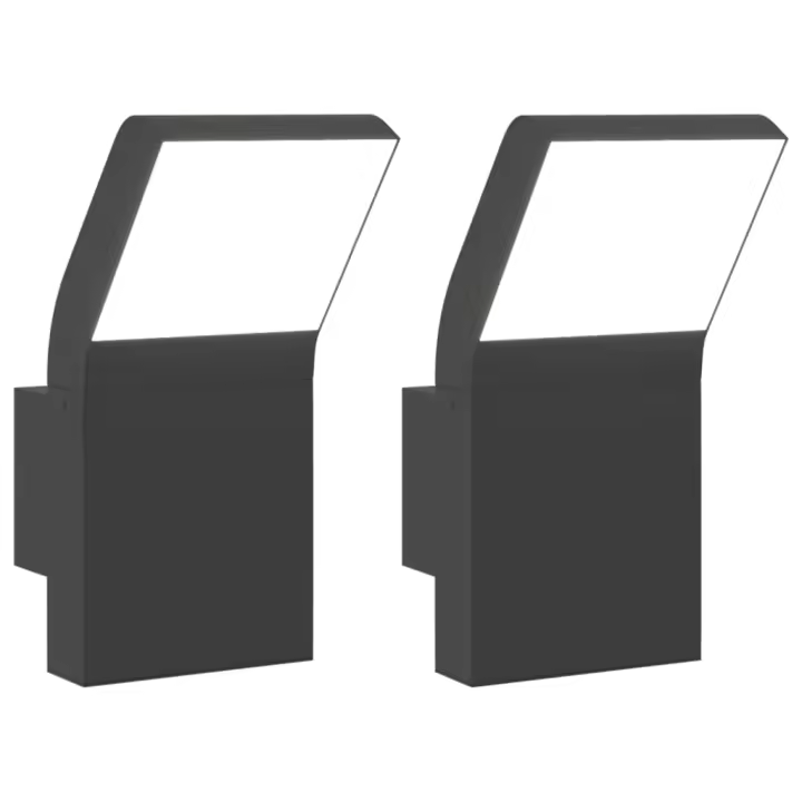 vidaXL Lámparas de pared LED de exterior 2 uds aluminio fundido Color Blanco,  Negro, y mas - 1
