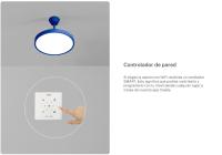 CREATE - Ventilador de techo 40W silencioso aspas retráctiles con luz LED, con Luz, tamaño Ø91cm o Ø108 cm - WIND CLEAR STUDIO - details 4