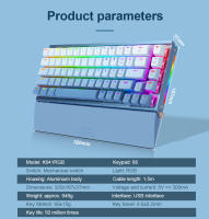 TECLADO MECÁNICO GAMING REDRAGON SHACO K641 RGB USB Mini 68 Teclas Switch Rojo Y Azul Para PC Laptop Con Aluminio Y Retroiluminación RGB - details 11