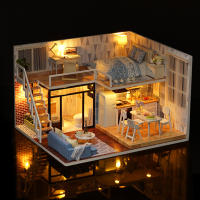 Kit De Casa De Lofts Miniatura DIY Mini 3D Casa De Madera Con Muebles Y Luz LED Regalo Para San Valentín Navidad Cumpleaños - details 0