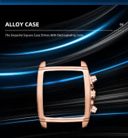 Reloj De Pulsera Deportivo Militar MEGIR Para Hombre Cronógrafo Cuarzo Rectangular Correa De Cuero Resistente Al Agua Y Shock - details 11
