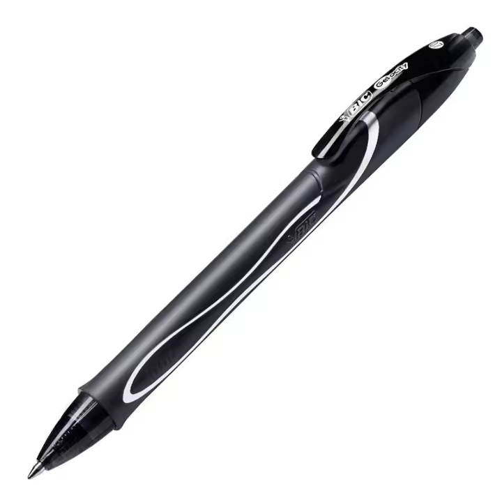 Bolígrafo de tinta de gel retráctil bic gelocity quick dry 949873/ negro - 1