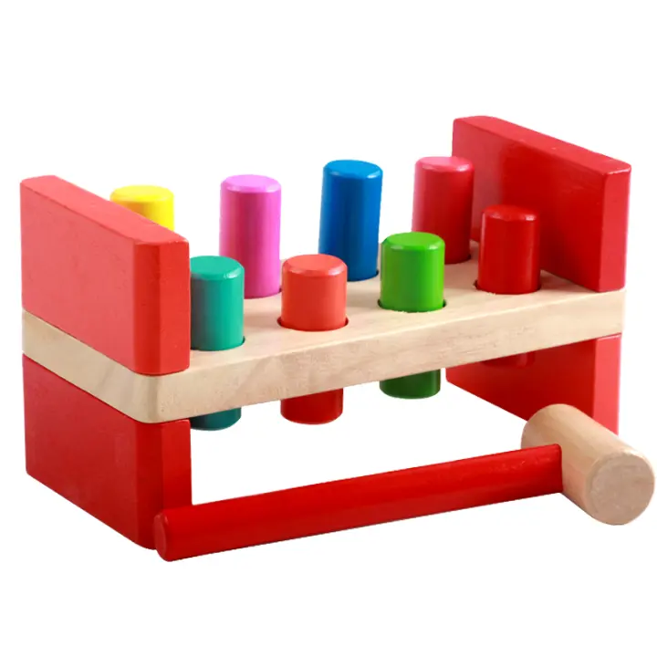 Puzzle De Madera Colorido Para Niños Y Niñas De 3 a 5 Años Tablero De Enigmas De Banda De Pegatina Montessori Para Bebés - 1