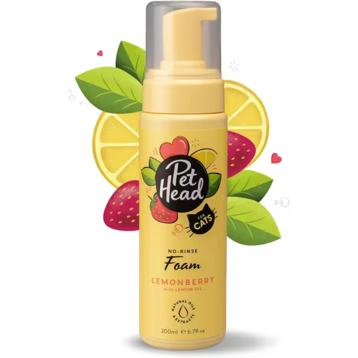 Pet Head Felin Good Foaming Shampoo for Cats | Fruity Scent | No-Rinse, Quick-Drying Shampoo | Natural and Vegan Ingredients | Suitable for Cats and Kittens | 200ml - 1