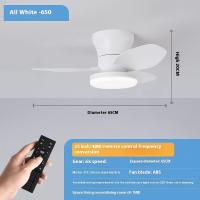 65cm/25,5 inch Silencioso Luz Ventilador,Pequeño Luz Ventilador Techo with Mando a Distancia,3 LED Light mode,6Velocidades - details 1