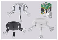 Tres Cabezas Circulares De Luz LED Para Techo Con Focos Gu10 Ajustables En Frente Del Espejo Expuesto En Armario - details 3