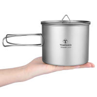 Tomshoo Taza De Titanio De 1100ml Para Camping Y Pícnic Con Tapa Vajilla De Camping Accesorios De Cocina Reutilizable - details 8