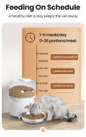 ROJECO 3L Dispensador Automático Para Mascotas Alimentador Inteligente Para Gatos Con Control Remoto WiFi Feeding Dispenser Para Perros Y Gatos - details 5