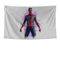 Bandera De Spiderman De Marvel 1pc MINISO Poliéster Para Exterior Decoración De Habitación Estilo Aesthetic Con Cuatro Agujeros - details 12