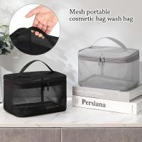Bolso De Maquillaje Grande Para Viajes Resistente Al Agua Bolsa De Almacenamiento Para Mujer Estilo Casual Cierre De Cremallera - details 0