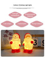 Lámpara De Noche LED Navideña Con Santa Claus Y Payaso De Navidad Para Decoración De Habitaciones Infantiles Luz De Navidad De Mesa Incluye Batería - details 2