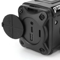 Radio De Emergencia Portátil Con Solar Y Manivela De Crank 10000mAh Con LED Y Cargador USB Luz De Mano Recargable Para Clima NOAA AM FM - details 16