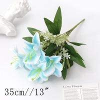 Bouquet De Flores Artificiales Azul Rosas Falsas Para Decoración Interior Hogar Jardín Bodas Fiesta Decoración Vaso Accesorios - details 4