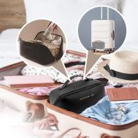 Bolsa de Maquillaje, Bolsa de Cosméticos Impermeable Bolso de Viaje PU Cosméticos Bolsa de Cosméticos de Viaje de Gran Capacidad con Divisor Bolsa Portátil para Viajes Negro - details 0