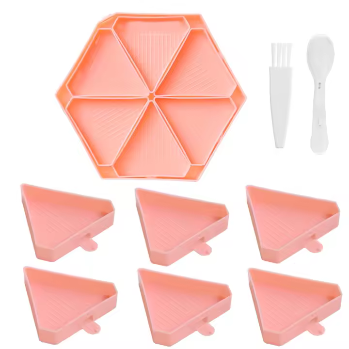 Kit De Paleta De Diamante 7 En 1 Con Almacenamiento Hexagonal De Gran Capacidad Y Pluma De Diamante Herramientas Para Pintura Y Bordado Artísticos - 1