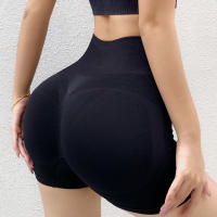 Shorts De Yoga Para Mujer Cintura Alta Sin Costuras Levanta Glúteos Rosa Fitness Ciclismo Ejercicio Control Abdominal Talla Real - details 12