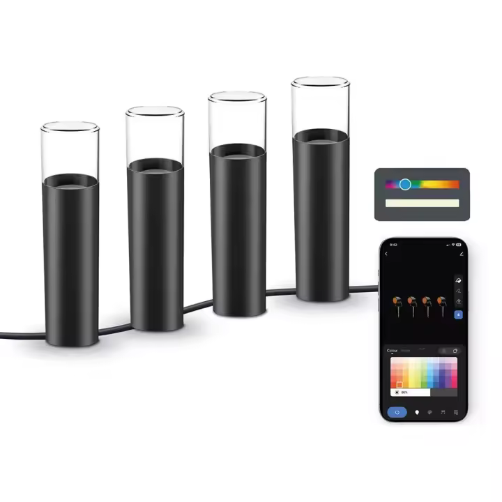 Ksix Luz De Jardín Smartled Rgbwic12w 4 Unidades - 1