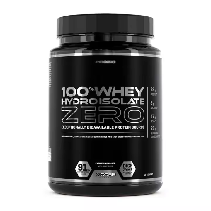 Prozis - 100% Whey Hydro Isolate Zero 750 g - Proteína sin hidratos, grasas y azúcares - 1