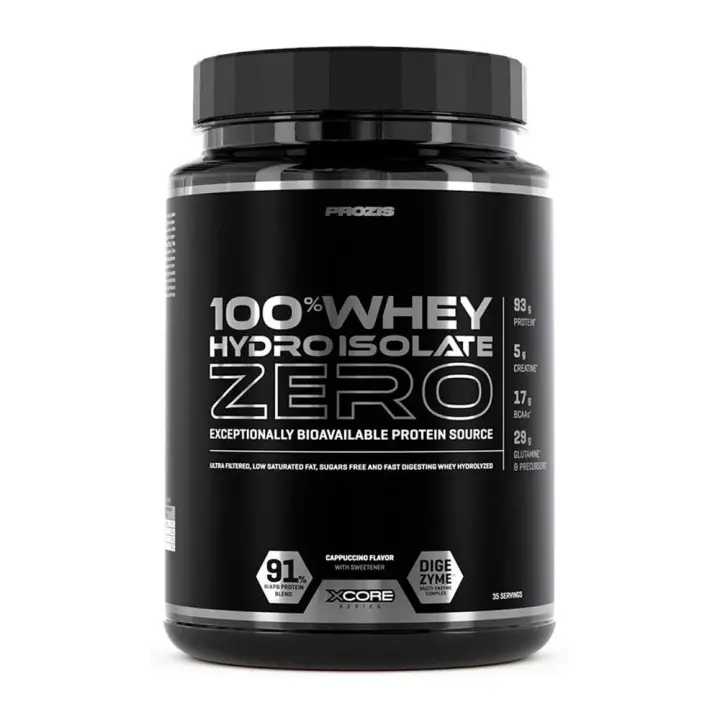 Prozis - 100% Whey Hydro Isolate Zero 750 g - Proteína sin hidratos, grasas y azúcares - 1