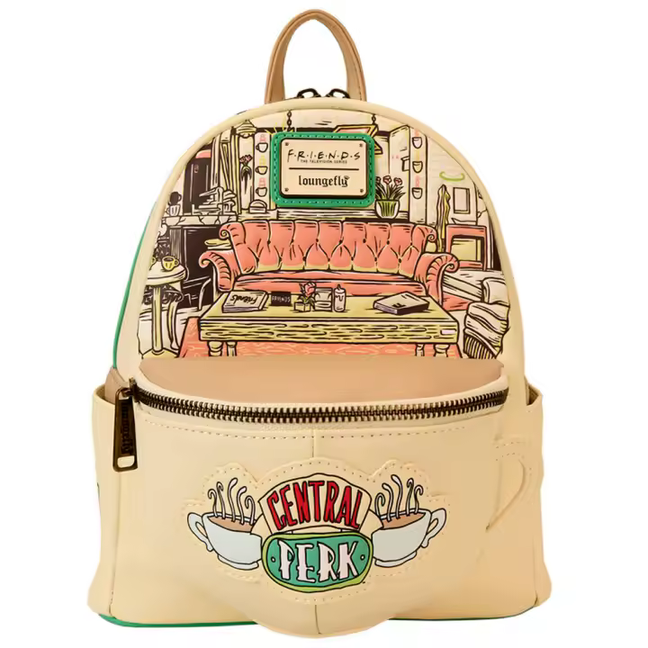 LOUNGEFLY Mochila Friends Central Perk   Backpack Ross Monica Rachel Joey Phoebe chandler mujer hombre - 1