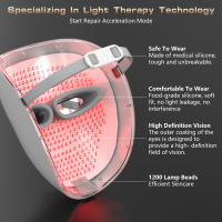Terapia De Luz LED Para El Rostro 3 Colores Rejuvenecimiento De La Piel Cuidado Facial Anti Envejecimiento Acentuación De La Piel Eliminación De Arrugas Tratamiento Con Luz Fotónica - details 4