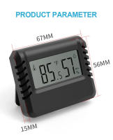 Mini Termómetro Y Higrómetro Digital LCD Medidor De Temperatura Y Humedad Para Interior Con Sensor Máximo/Mínimo Medición En °C/°F Pared Colgante - details 0