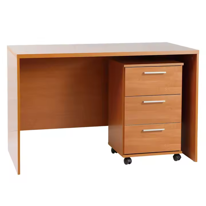 Mesa Escritorio Clásica Con Cajonera 120x75x60cm Color Cerezo - 1